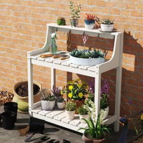 HDPE Outdoor Garden Potting Bench with Storage – All-Weather Potting Table