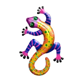 Colorful 3D Gecko Metal Wall Art 6x8 – Hanging Home Decor