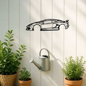 Precision Laser-Cut Metal Wall Art Sleek Sports Car Silhouette