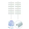 White U-Shaped Climbing Trellis Set (2PC) – 4FT × 1.64FT Garden Plant Support for Flowers, Vegetables & Vines