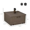3-in-1 Fillable Patio Umbrella Base with Planter & Table – 175lb Weighted Stand