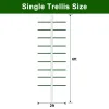 White U-Shaped Climbing Trellis – 2FT × 6FT Garden Plant Support Stand for Flowers, Vegetables, Vines & Balcony Gardens
