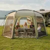 6-8 Person Screen House Tent with Mesh Walls – UV Sun Shelter Canopy