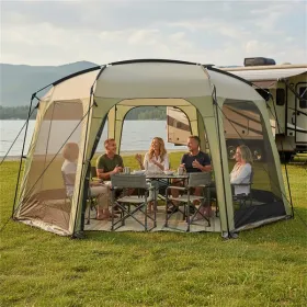 6-8 Person Screen House Tent with Mesh Walls – UV Sun Shelter Canopy