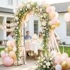8FT Steel Garden Arch Arbor Trellis – Heavy-Duty Wedding Arch Stand for Climbing Plants & Outdoor Décor