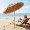 6ft Thatched Tiki Patio Umbrella 2 Pack – Tropical Tilt Umbrellas