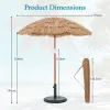 6ft Thatched Tiki Patio Umbrella 2 Pack – Tropical Tilt Umbrellas
