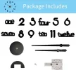 Large Modern Art Deco Wall Clock – Silent Acrylic Decorative Clock for Living Room, Bedroom, Office & Home (Black)