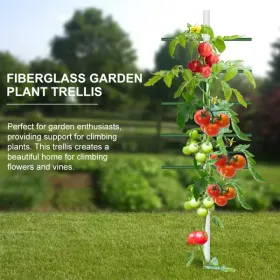 White U-Shaped Climbing Trellis Set (2PC) – 4FT × 1.64FT Garden Plant Support for Flowers, Vegetables & Vines