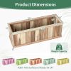 Wooden Raised Garden Bed – Natural Acacia Wood Rectangular Planter Box with Drainage for Sunrooms, Balconies, Patios & Gardens