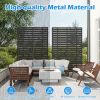 Outdoor Privacy Screen with Metal Frame – Decorative Patio Divider