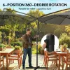 10ft Cantilever Patio Umbrella with Cover – 360° Rotating Shade