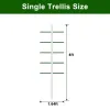 1.64FT x 4FT White U-Shaped Garden Trellis – Climbing Plant Support for Flowers, Vegetables, Balcony & Garden