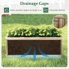 Wooden Raised Garden Bed – Natural Acacia Wood Rectangular Planter Box with Drainage for Sunrooms, Balconies, Patios & Gardens
