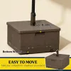 3-in-1 Fillable Patio Umbrella Base with Planter & Table – 175lb Weighted Stand