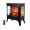 21 Inch Three-Sided Electric Fireplace Stove Heater – 3D Flame with Remote
