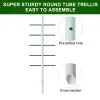 Garden Climbing Trellis, 2-Pack White Round Tube , 4 Ft x 1.64 Ft Decorative Plant Support for Vines, Roses, Ivy & Climbing Flowers