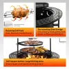 33 Inch Outdoor Fire Pit Grill with Cooking Grates – BBQ & Bonfire Combo