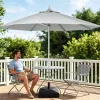Fillable Patio Umbrella Base with 4 Rolling Wheels & Locks – Heavy Duty Water/Sand Weighted HDPE Stand for 6–10 ft Outdoor Umbrellas