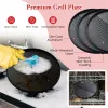 Red 1200W Electric BBQ Grill 2-in-1 – Double-Zone Cooking Grill