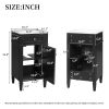 18 Inch Bathroom Vanity with Ceramic Sink Black – Freestanding Sink Cabinet