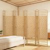 8 Panel Folding Room Divider Privacy Screen – Freestanding Privacy Screen