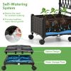 5FT Self-Watering Planter Box with Lattice Trellis & Roof – Outdoor Garden Bed for Balcony, Patio, Deck & Backyard