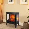 21 Inch Three-Sided Electric Fireplace Stove Heater – 3D Flame with Remote