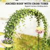 8FT Steel Garden Arch Arbor Trellis – Heavy-Duty Wedding Arch Stand for Climbing Plants & Outdoor Décor