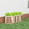Wooden Raised Garden Bed – Natural Acacia Wood Rectangular Planter Box with Drainage for Sunrooms, Balconies, Patios & Gardens