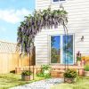 8FT Steel Garden Arch Arbor Trellis – Heavy-Duty Wedding Arch Stand for Climbing Plants & Outdoor Décor