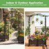 5FT Self-Watering Planter Box with Lattice Trellis & Roof – Outdoor Garden Bed for Balcony, Patio, Deck & Backyard