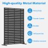 Outdoor Privacy Screen with Metal Frame – Decorative Patio Divider