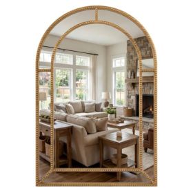 36x24 Inch Decorative Wall Mirror With Sturdy Metal Frame, Modern Accent Mirror For Bathroom Hallway Fireplace