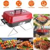 Portable Charcoal Grill with Lid – Folding Tabletop BBQ Smoker for Camping, Picnics & Beach Cooking