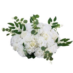 VEVOR Flower Balls Arrangement Bouquet 10 PCS, 17.7-Inch Diameter Artificial Flower Balls Wedding White Roses Centerpieces