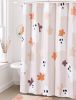 Floral Ghost Bathroom Shower Curtain Set with Hooks