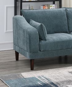 Beautiful 5pcs Modular Sectional Set 2x One Arm Chairs 2x Armless Chair 1x Ottoman Living Room Furniture Mineral Color Morgan Fabric