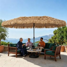 15 x 9 FT Double-Sided Solar LED Patio Umbrella