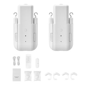 Automatic Curtain Opener, 2 Pack, APP and Remote Control, Hub Included, Electric Smart Curtain Opener Compatible with Alexa and Google Home