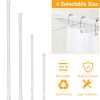 Tension Curtain Rod Spring Load Adjustable Curtain Pole Heavy-Duty Steel 4 Sizes for Bathroom Wardrobe Kitchen Balcony 50cm