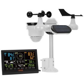 VEVOR 7-in-1 Wireless Weather Station, 7.5 in Color Display, Digital Weather Station Indoor Outdoor