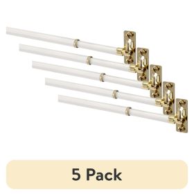 (5 pack) 5/16" White Adjustable Swivel Sash Rod, 21-38"