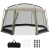 6-8 Person Screen House Tent with Mesh Walls – UV Sun Shelter Canopy