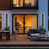 2 Pack 40n LED Outdoor Wall Lights Black Outside Garage Lights Porch Light