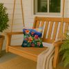 Colorado Rocky Mountain Columbine in Watercolor Throw Pillow Machine Washable, Indoor Outdoor Decorative Pillow for Couch, Bed or Patio, 14Hx14W