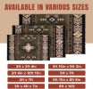Southwest Native American Area Rug – Thick, Soft, Durable & Easy to Maintenance Tribal Design Boho Rug– Ideal for Bedroom