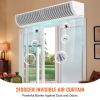 60" Commercial Indoor Air Curtain Super Power 2 Speeds 2100CFM, Wall Mounted Air Curtains for Doors, Indoor Over Door Fan with Heavy Duty Limit Switch