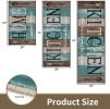 Turquoise Teal Kitchen Rugs Sets of 3, Non Slip Washable Farmhouse Kitchen Mats for Floor
