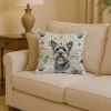 Gray Skye Terrier Coastal Sea Glass Throw Pillow Decorative Indoor Outdoor Accent Cushion for Couch, Bed or Patio, 14Hx14W
